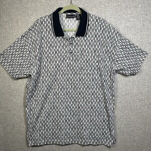 Vintage‎ Jantzen Classics Polo Shirt Mens XXL Black White Collared Golf